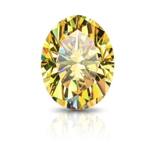 Loose Moissanite Canary Vivid Yellow Clean Oval Cut 8.00 x 6.00 MM