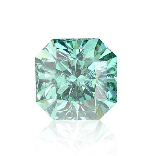 Loose Moissanite Green Clean Square Radiant Cut 6.50 MM