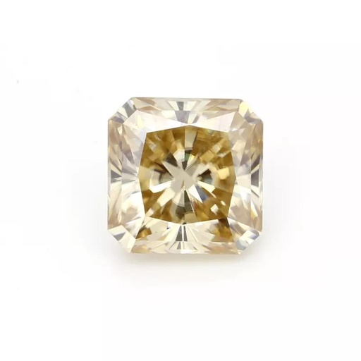 Loose Moissanite Brown Clean Square Radiant Cut 6.50 MM