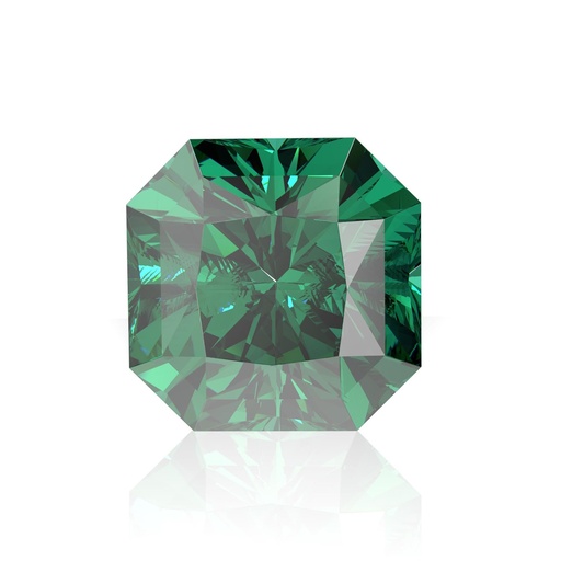 Loose Moissanite Emerald Vivid Green Clean Square Radiant Cut 12.00 MM