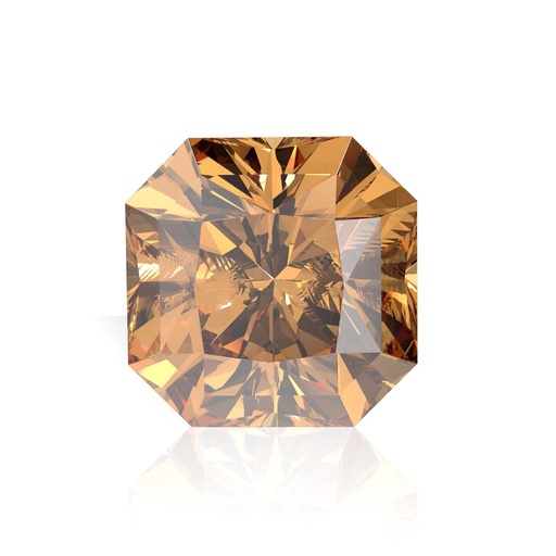 Loose Moissanite Champagne Vivid Brown Clean Square Radiant Cut 12.00 MM