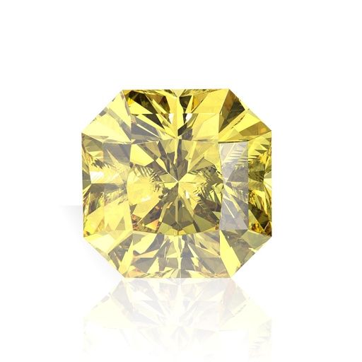 Loose Moissanite Canary Vivid Yellow Clean Square Radiant Cut 12.00 MM