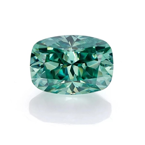 Loose Moissanite Green Clean Elongated Cushion Cut 14.00 x 12.00 MM