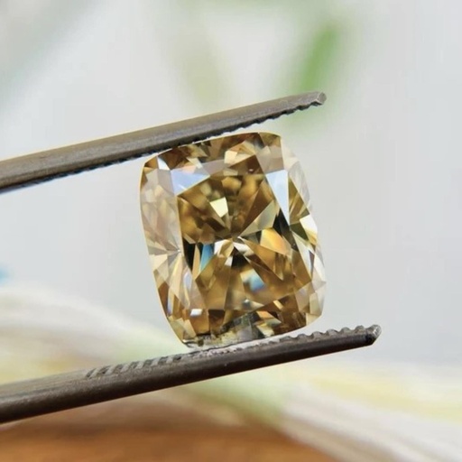 Loose Moissanite Brown Clean Elongated Cushion Cut 14.00 x 12.00 MM