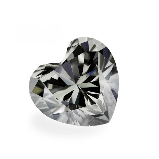 Loose Moissanite Grey Clean Heart Cut 8.00 MM