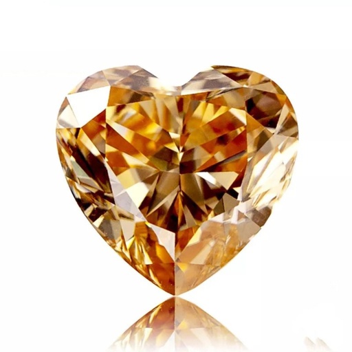 Loose Moissanite Champagne Vivid Brown Clean Heart Cut 20.00 MM