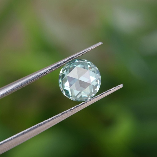 Loose Moissanite Green Clean Rose Cut Round 15.00 MM