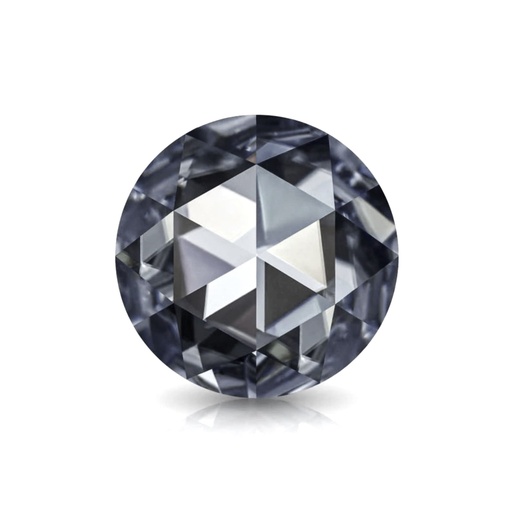 Loose Moissanite Grey Clean Rose Cut Round 13.00 MM