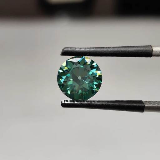 Loose Moissanite Emerald Vivid Green Clean Old European Cut 20.00 MM