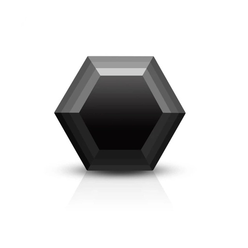 Loose Moissanite Black Clean Hexagon Cut 5.50 MM