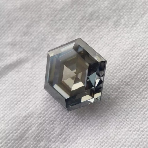Loose Moissanite Grey Clean Hexagon Cut 5.00 MM