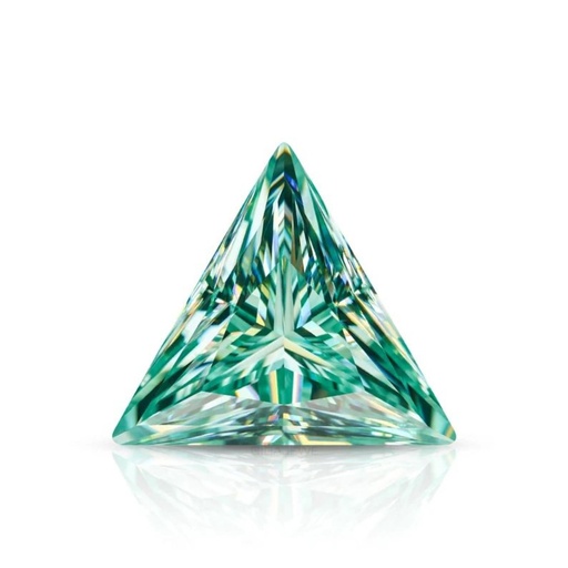 Loose Moissanite Green Clean Triangle Cut 5.50 MM