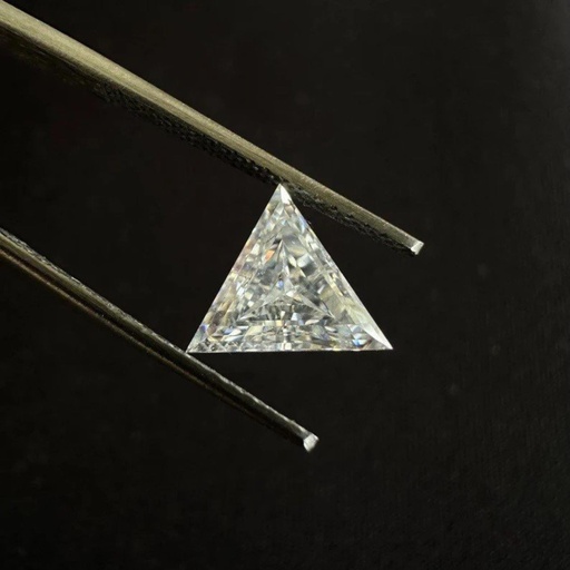 Loose Moissanite Off White Clean Triangle Cut 8.50 MM