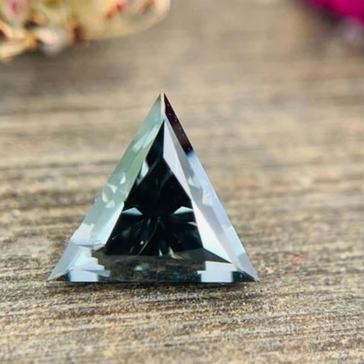 Loose Moissanite Grey Clean Triangle Cut 6.50 MM