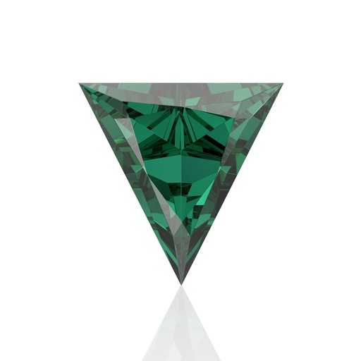 Loose Moissanite Emerald Vivid Green Clean Triangle Cut 6.00 MM
