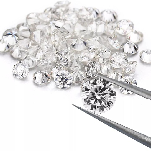 [MORDWH1_2.4] Loose Moissanite White Clean Round Cut 2.40 MM