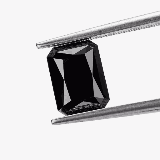 Loose Moissanite Black Clean Radiant Cut 7.00 x 5.00 MM