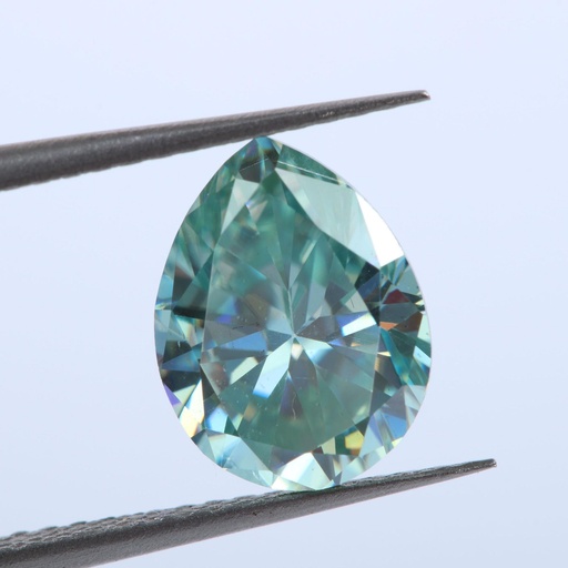 Loose Moissanite Blue Clean Pear Cut 12.00 x 8.00 MM