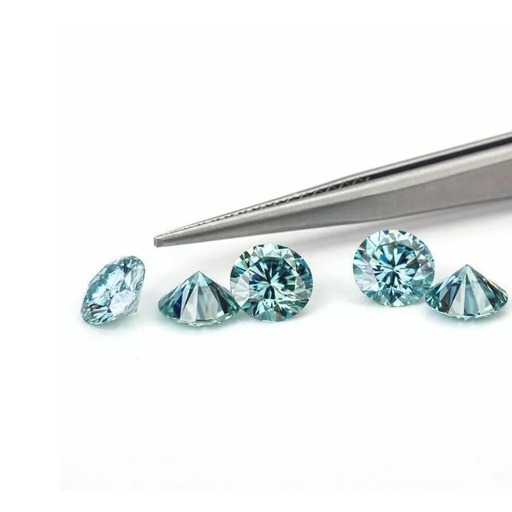 Loose Moissanite Blue Clean Round Cut 4.25 MM