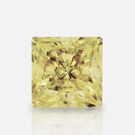 Loose Moissanite Canary Yellow Clean Princess Cut 5.00 MM