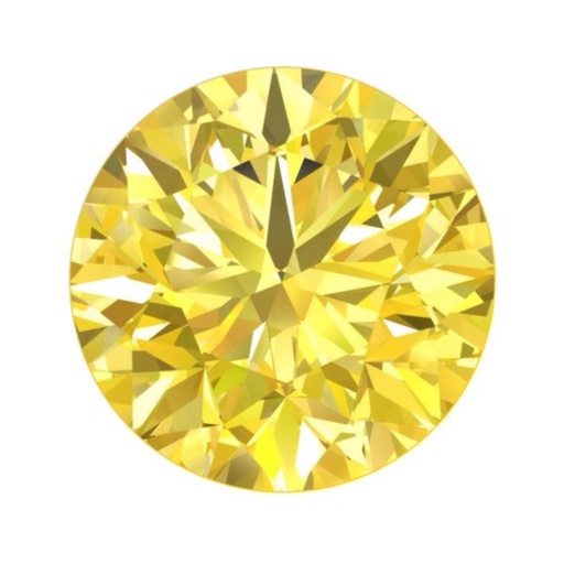 Loose Moissanite Canary Yellow Clean Round Cut 8.00 MM