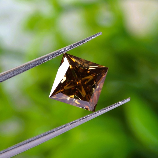 Loose Moissanite Deep Brown Clean Princess Cut 9.00 MM