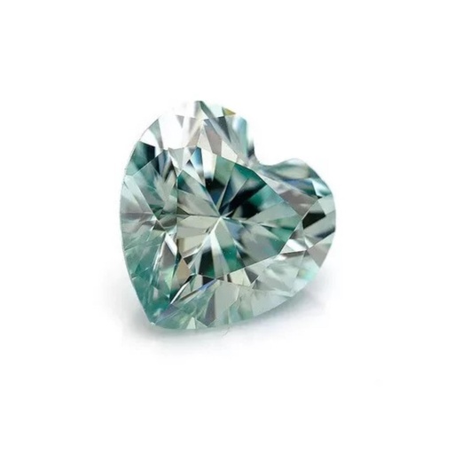 Loose Moissanite Fancy Blue Clean Heart Cut 8.00 MM