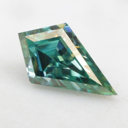 Loose Moissanite Fancy Blue Clean Kite Cut 7.20 x 5.15 MM