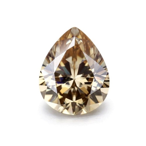 Loose Moissanite Light Brown Clean Pear Cut 12.00 x 8.00 MM