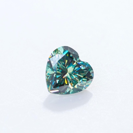 Loose Moissanite Light Green Clean Heart Cut 8.50 MM