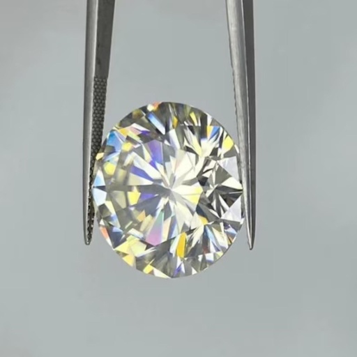 Loose Moissanite Light Yellow Clean Round Cut 14.00 MM