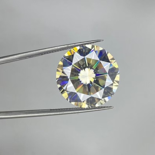 Loose Moissanite Light Yellow Clean Round Cut 6.00 MM